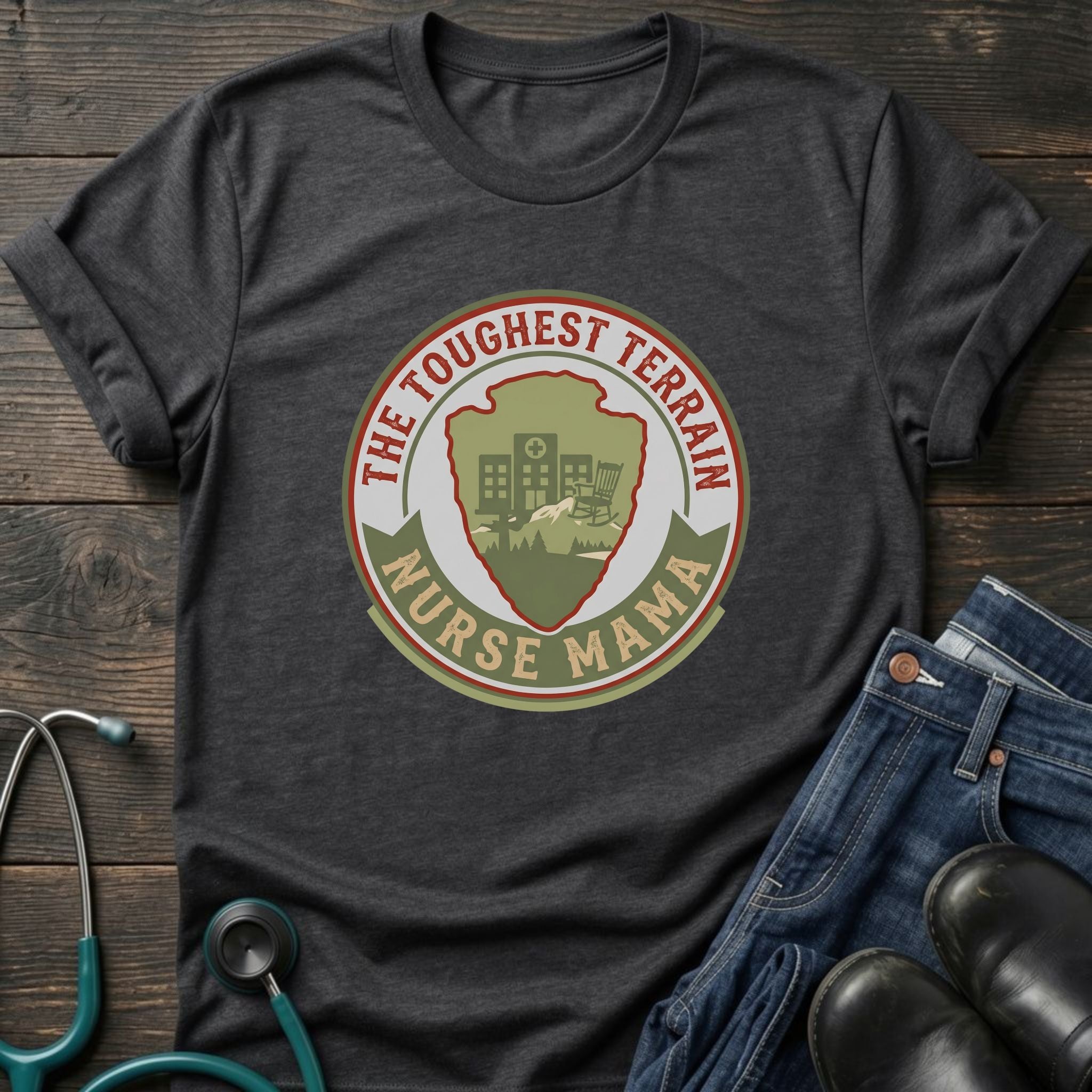 Toughest Terrain Medical Mom Nurse Mama Tee