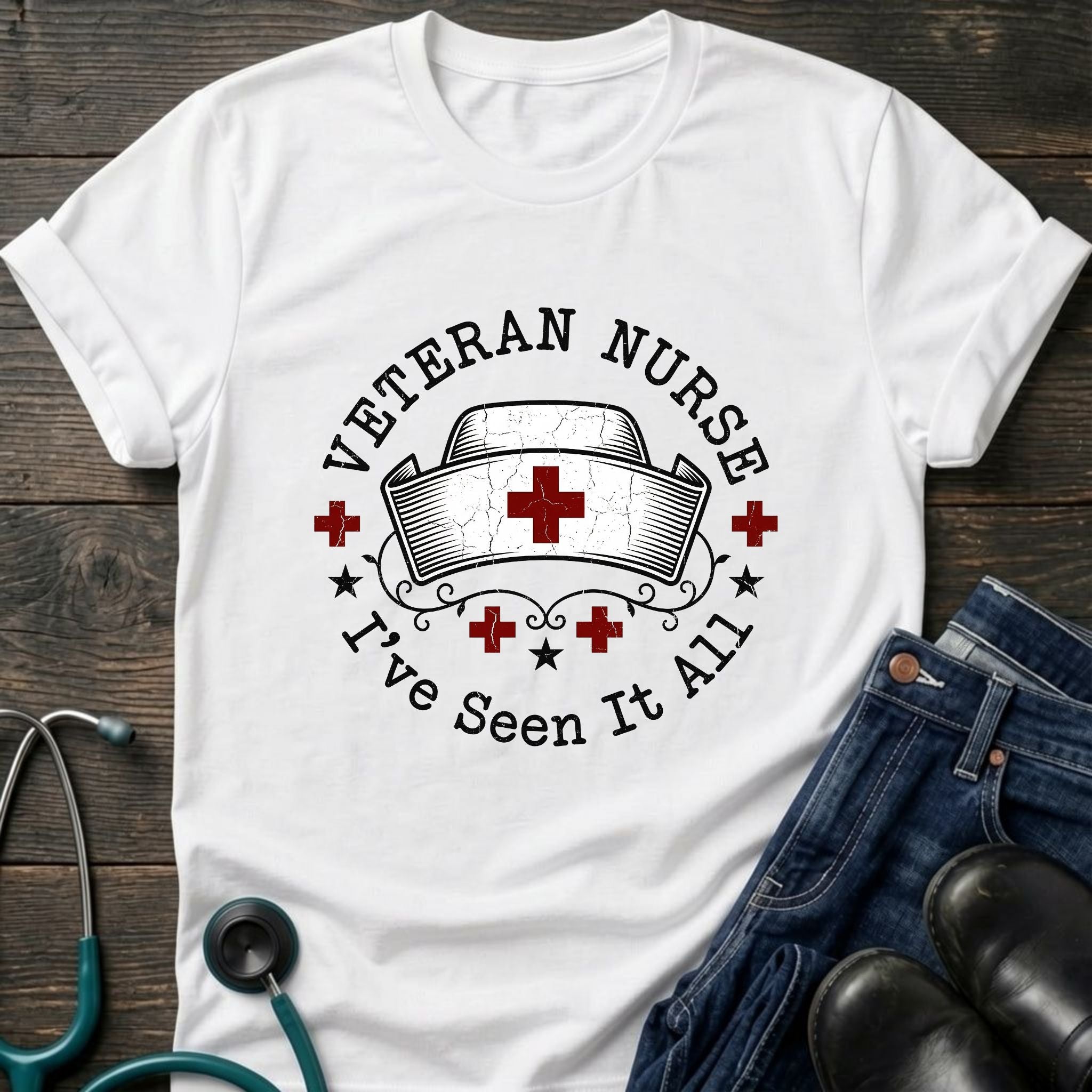 I've Seen It All Veteran Nurse Cap Tee