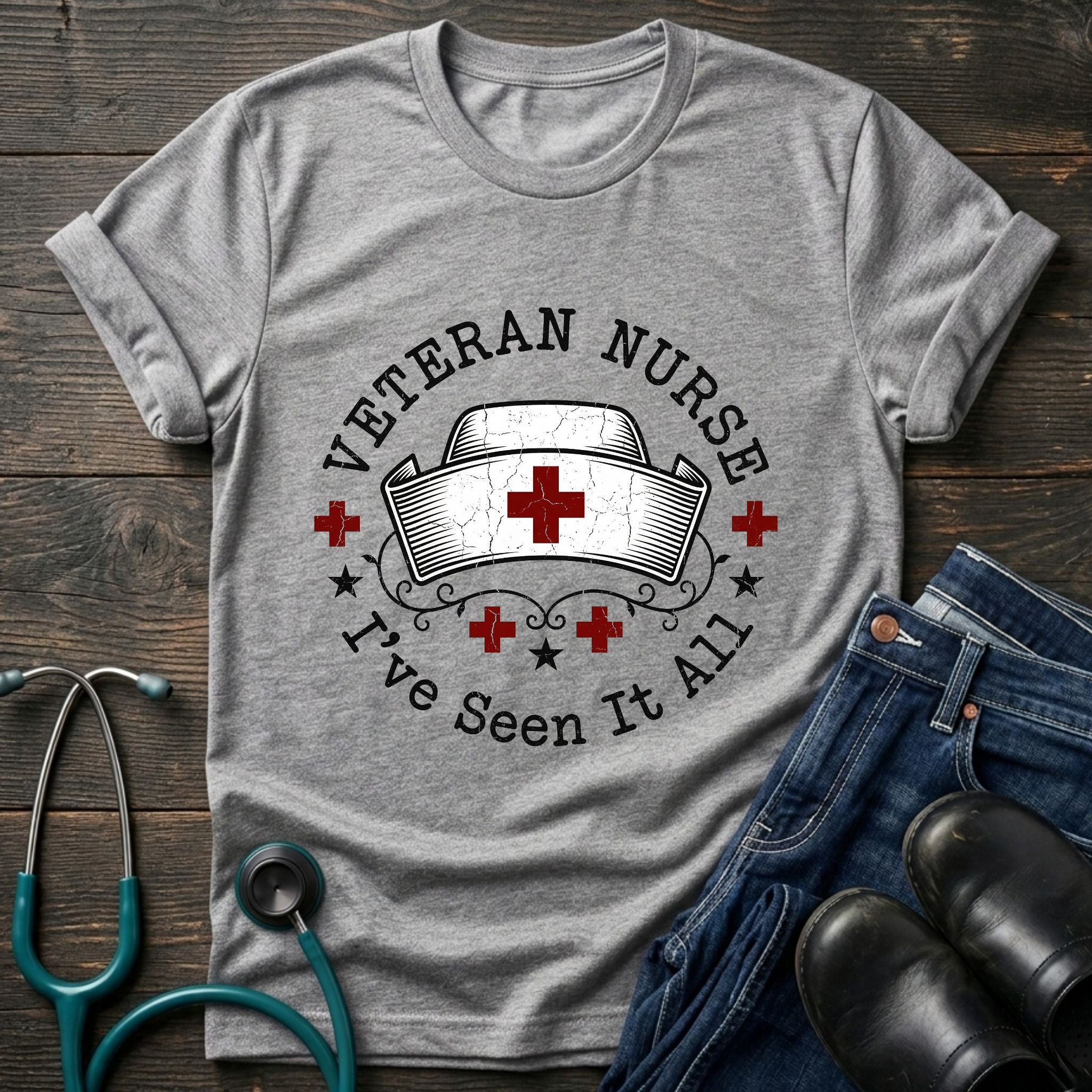 I've Seen It All Veteran Nurse Cap Tee