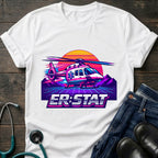 ER STAT Rescue Helicopter Retro Sunset Air Rescue Tee