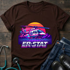 ER STAT Rescue Helicopter Retro Sunset Air Rescue Tee