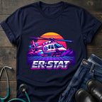 ER STAT Rescue Helicopter Retro Sunset Air Rescue Tee