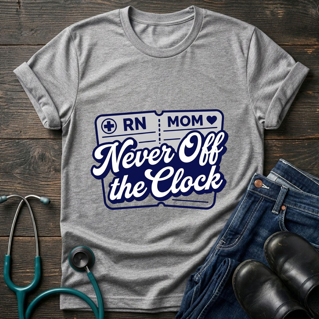 Never Off the Clock RN Mom Tee