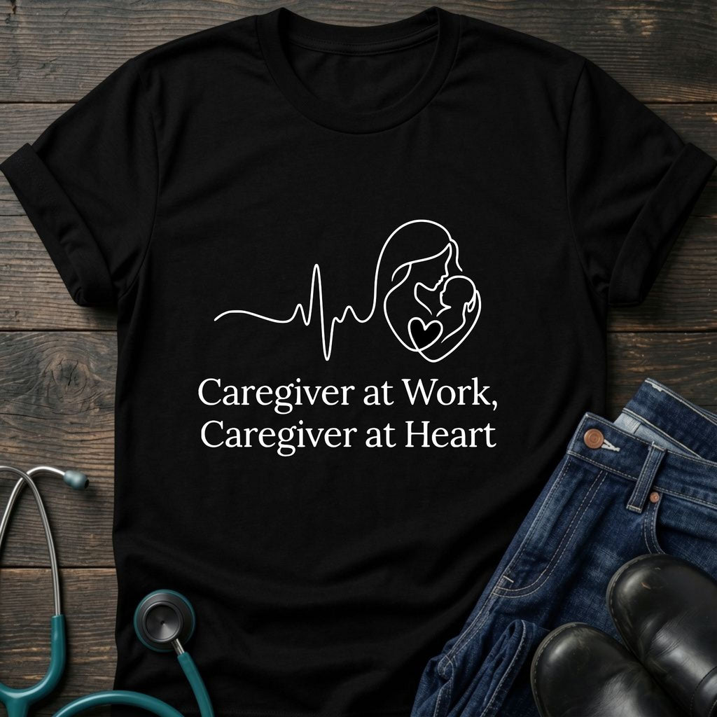 Caregiver at Home Caregiver at Work Nurse Mom Tribute Tee