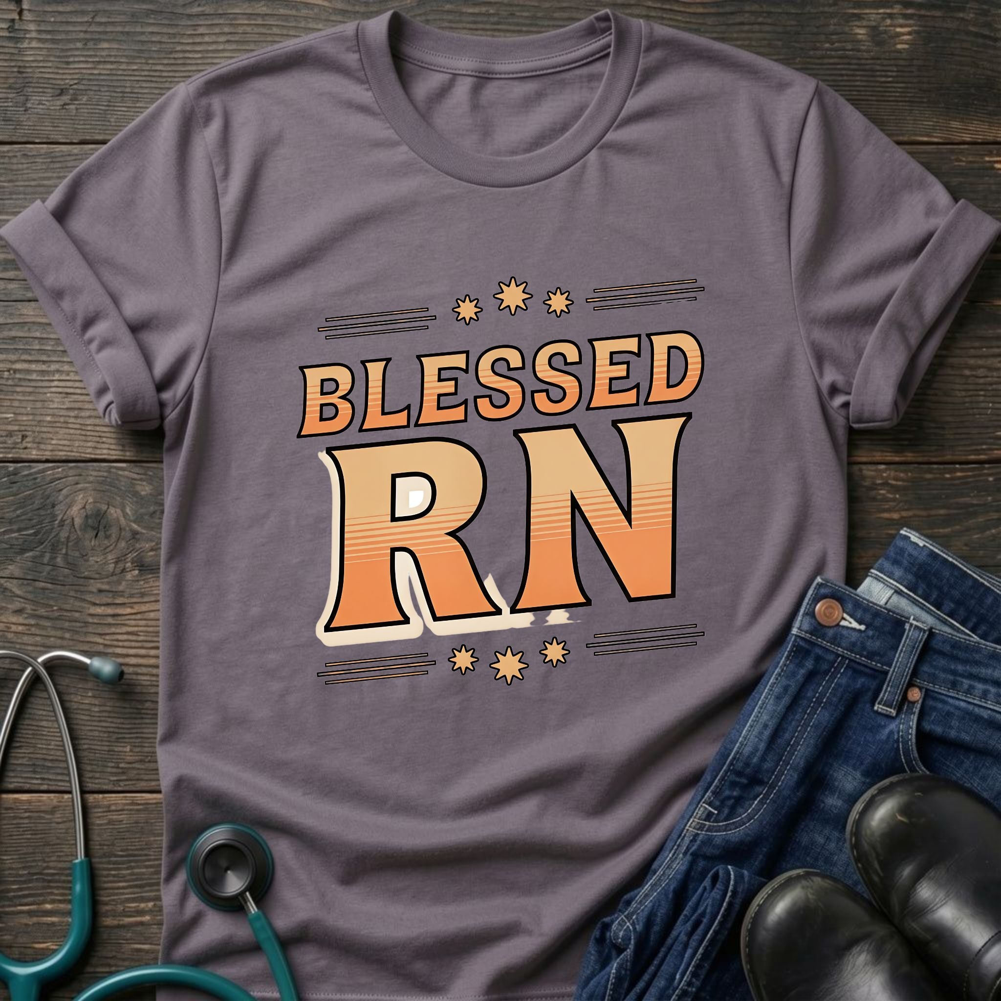 Blessed RN Retro Nurse Tee