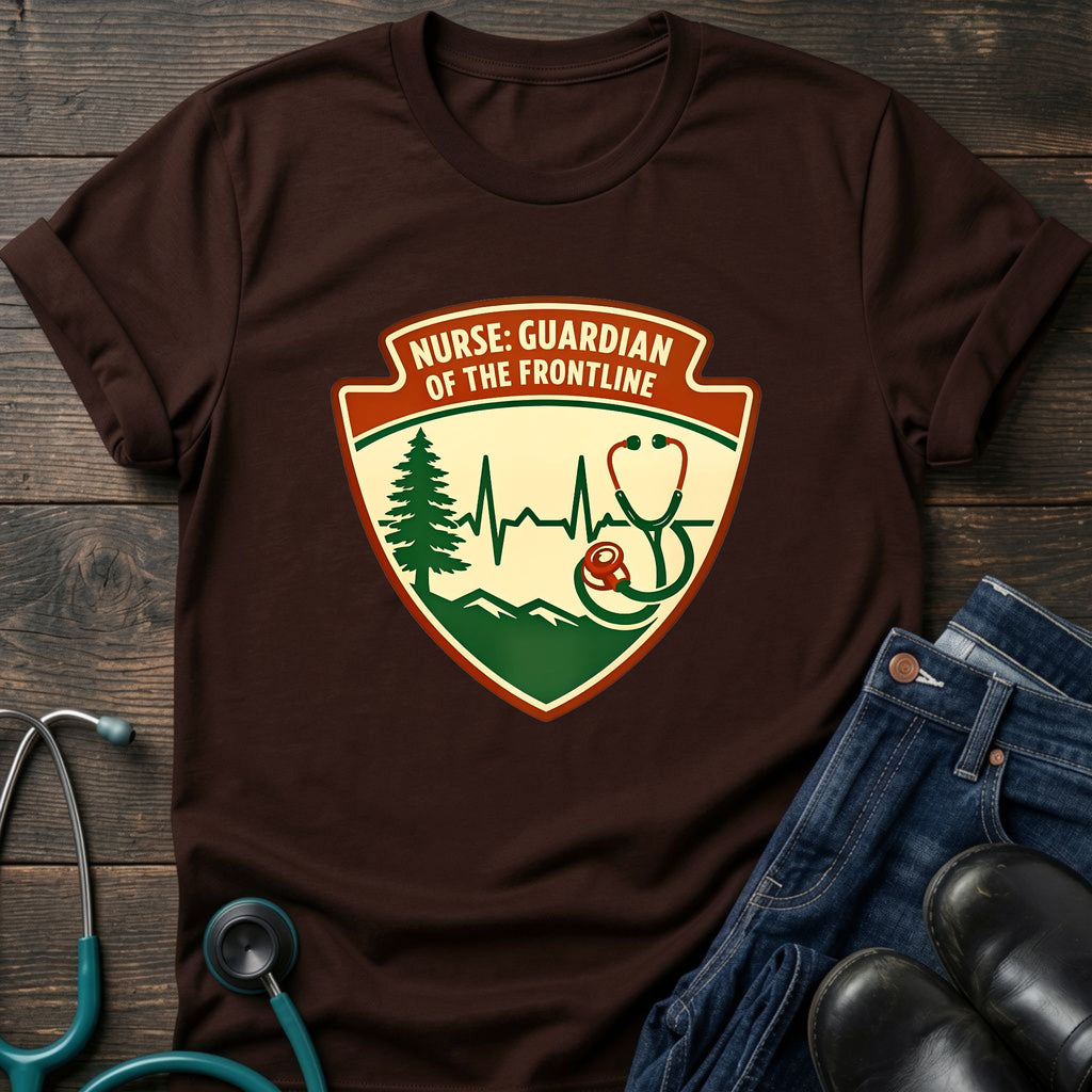 Guardian of the Frontline Retro Badge Nurse Tee