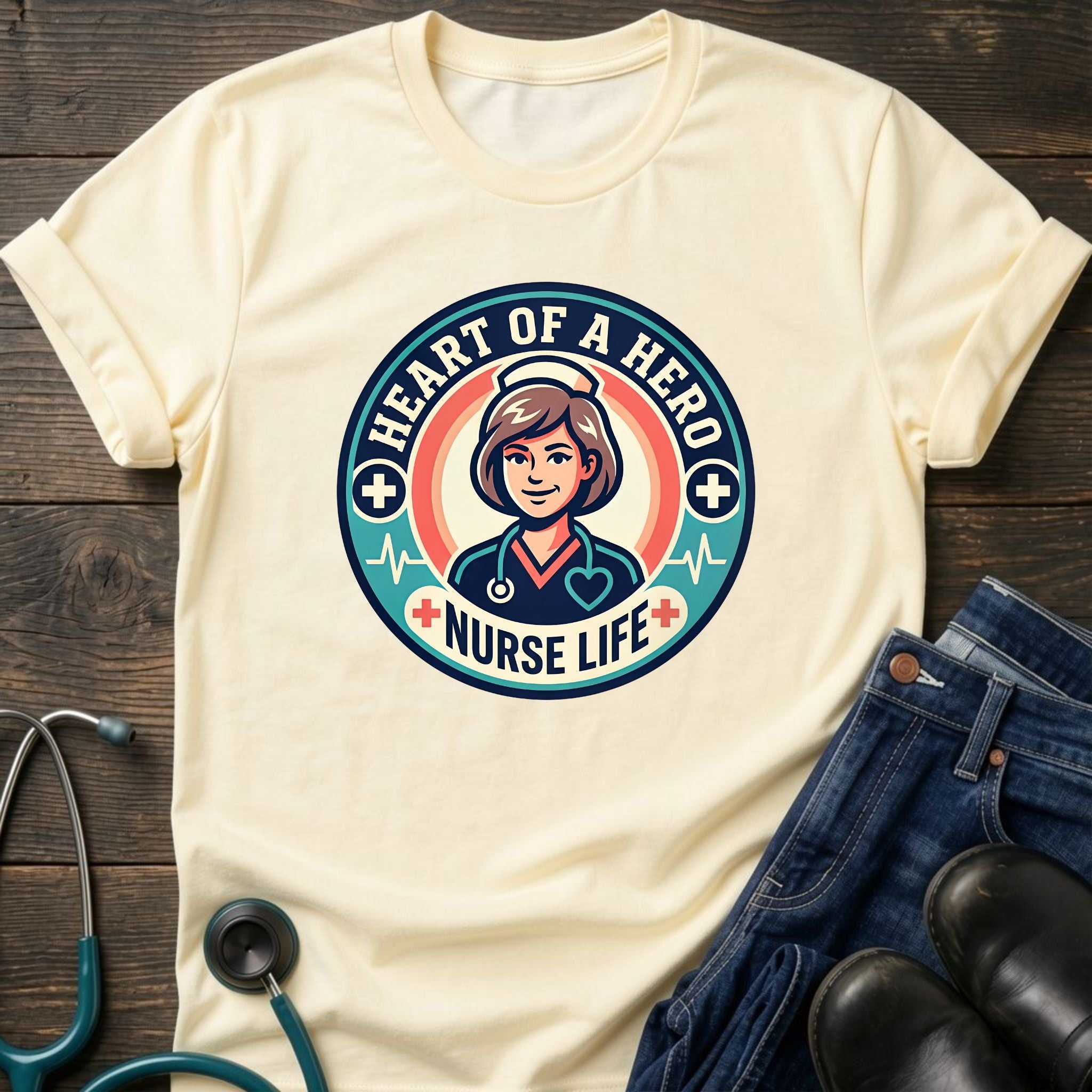 Nurse Life Heart of the Shift Graphic Tee