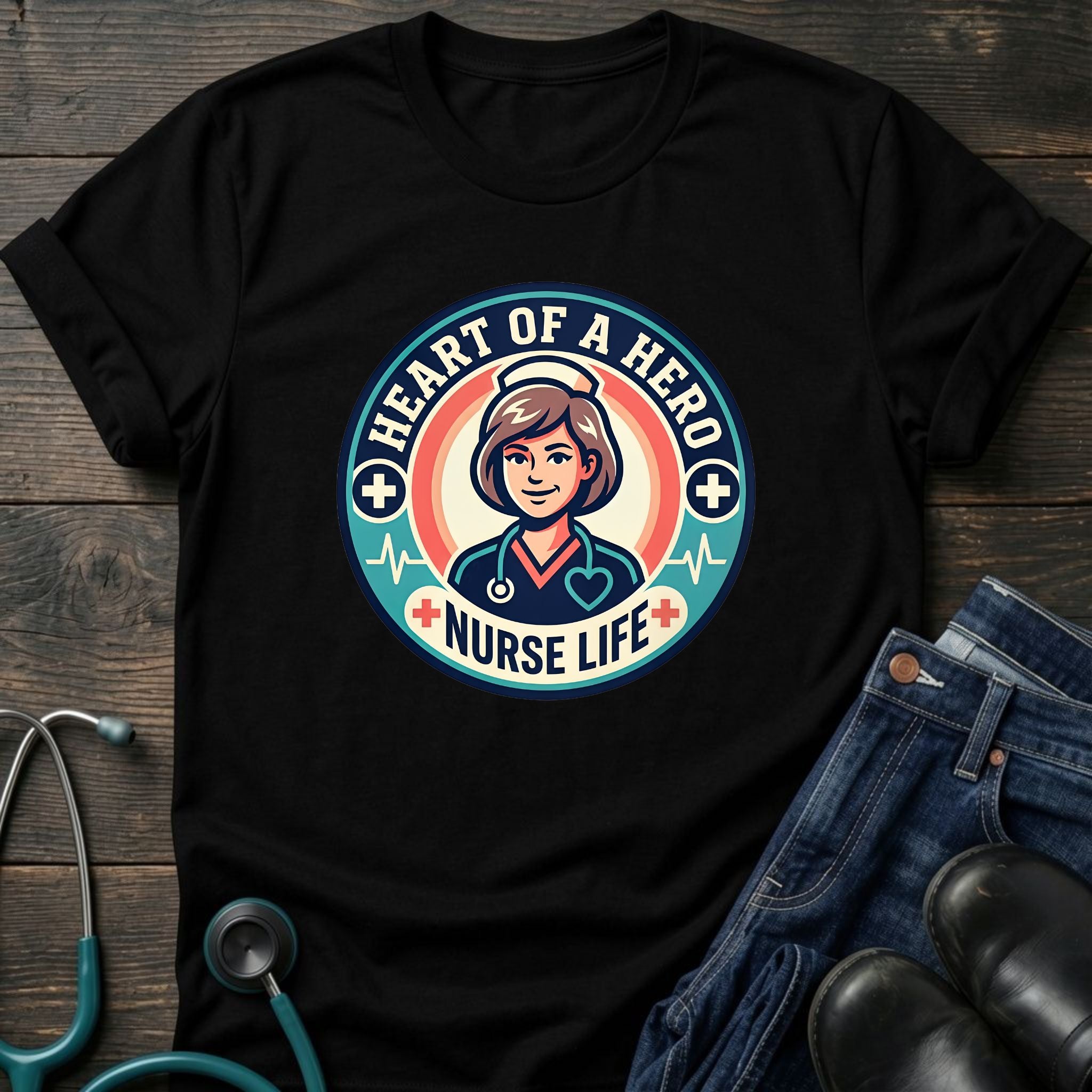 Nurse Life Heart of the Shift Graphic Tee