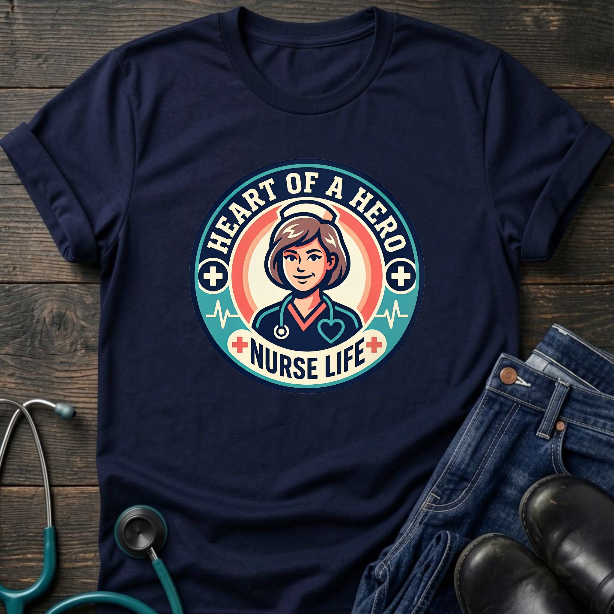 Nurse Life Heart of the Shift Graphic Tee