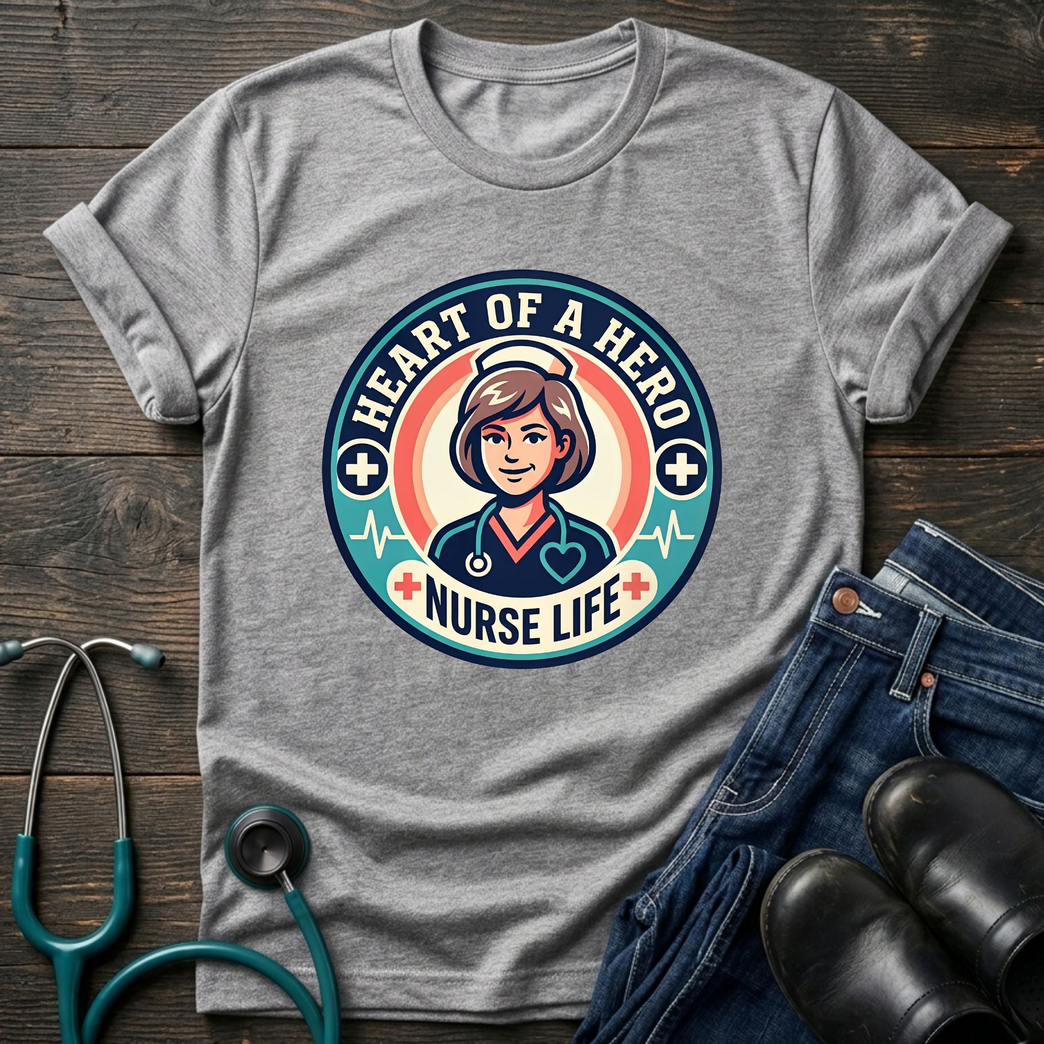 Nurse Life Heart of the Shift Graphic Tee