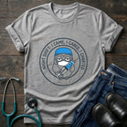 I Came I Cared I Charted Nurse Charting Humor Tee