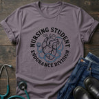 Anatomical Heart Endurance Division Nursing Student Tee