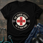 The Scrub Squad 12-Hour Remix Retro Medical Badge Tee