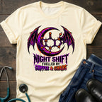 Fueled by Caffeine and Chaos Night Shift Gothic Coffee Tee