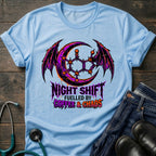 Fueled by Caffeine and Chaos Night Shift Gothic Coffee Tee