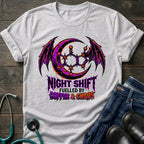 Fueled by Caffeine and Chaos Night Shift Gothic Coffee Tee