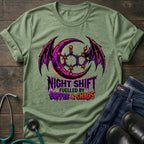 Fueled by Caffeine and Chaos Night Shift Gothic Coffee Tee
