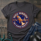 NICU Mission Rocket Tiny Human Survival Tee