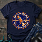 NICU Mission Rocket Tiny Human Survival Tee