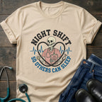 Night Shift So Others Can Sleep Skull Stethoscope Nurse Tee