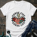 Vintage Floral Nurse Life Graphic Tee