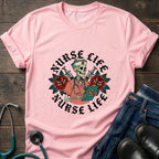 Vintage Floral Nurse Life Graphic Tee