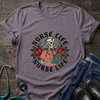 Vintage Floral Nurse Life Graphic Tee