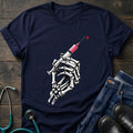 Gothic Medical Skeleton Hand Syringe Tattoo Nurse Tee