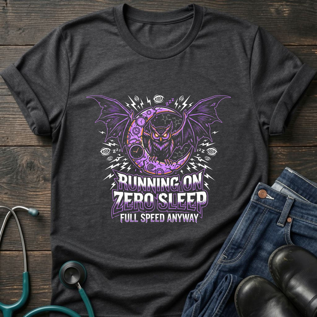 Running on Zero Sleep Full Speed Anyway Nurse Tee