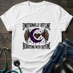 T‑Shirt — "Emotionally Offline" Gothic Heart Tee