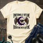 T‑Shirt — "Emotionally Offline" Gothic Heart Tee