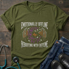 T‑Shirt — "Emotionally Offline" Gothic Heart Tee