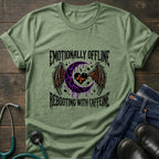T‑Shirt — "Emotionally Offline" Gothic Heart Tee
