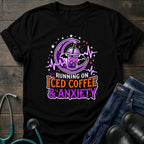Iced Coffee and Anxiety Purple Boba Moon Nurse Tee