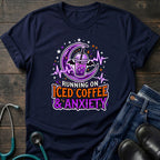 Iced Coffee and Anxiety Purple Boba Moon Nurse Tee