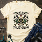 Study Until You Bleed Gothic Nurse Skull Tee
