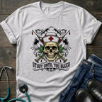 Study Until You Bleed Gothic Nurse Skull Tee