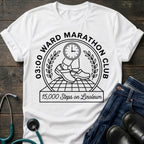 03:00 Ward Marathon Club Nurse Tee — 15,000 Steps on Linoleum