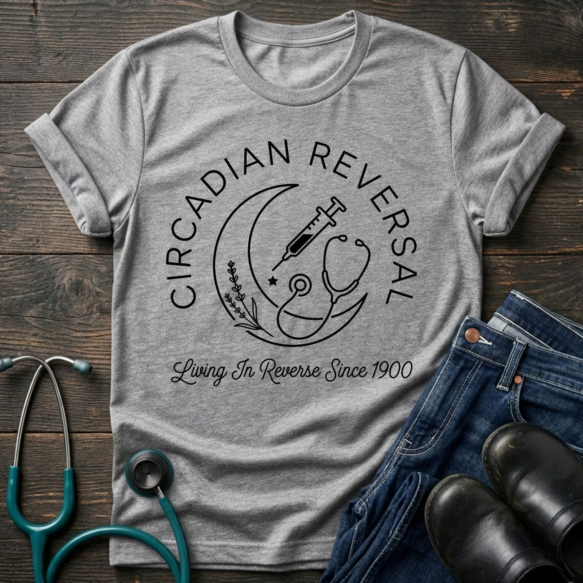 Circadian Reversal Nurse Tee — Living in Reverse Since 1900