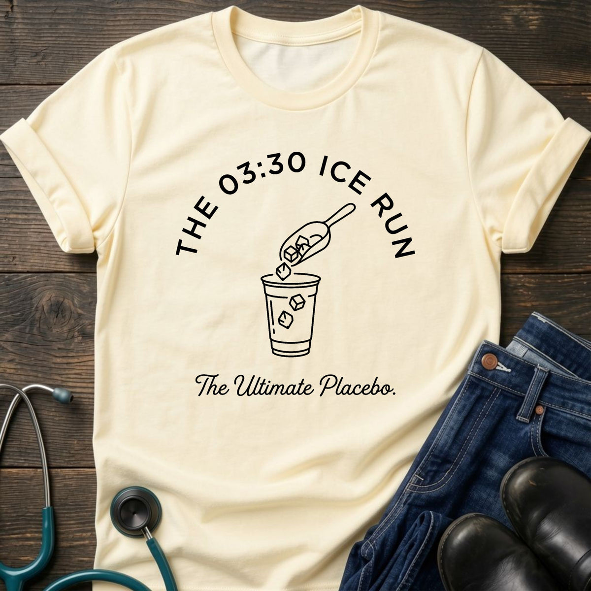 The 03:30 Ice Run Night Shift Nurse Tee — The Ultimate Placebo