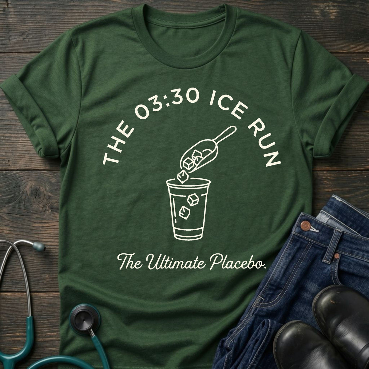 The 03:30 Ice Run Night Shift Nurse Tee — The Ultimate Placebo