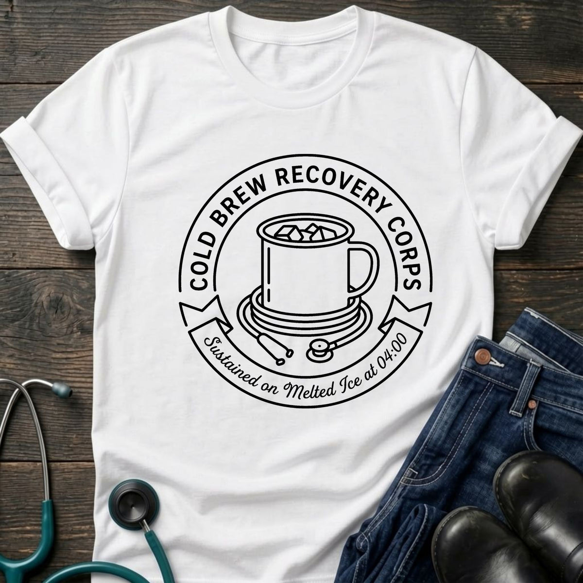 Cold Brew Recovery Corps Nurse Tee