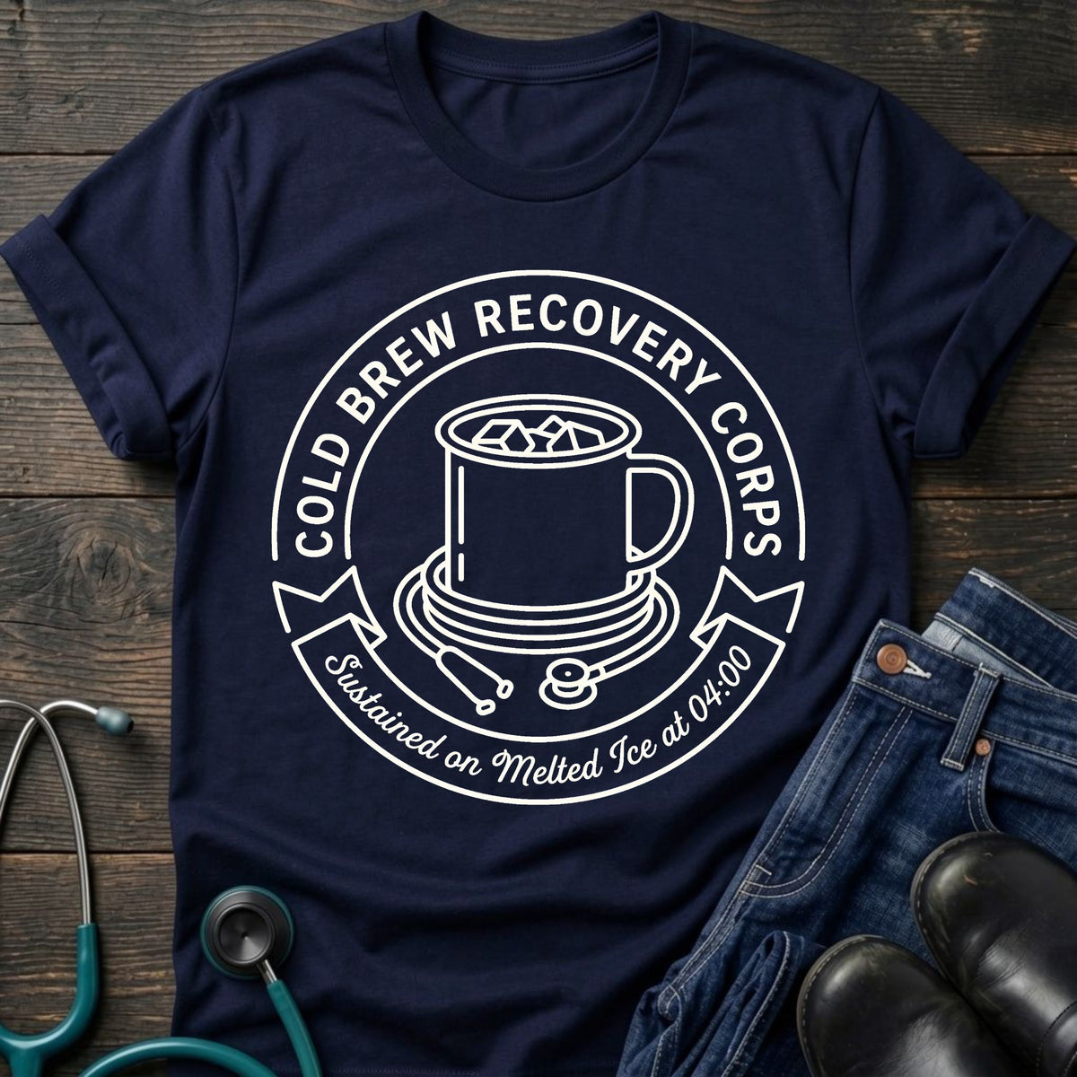 Cold Brew Recovery Corps Nurse Tee