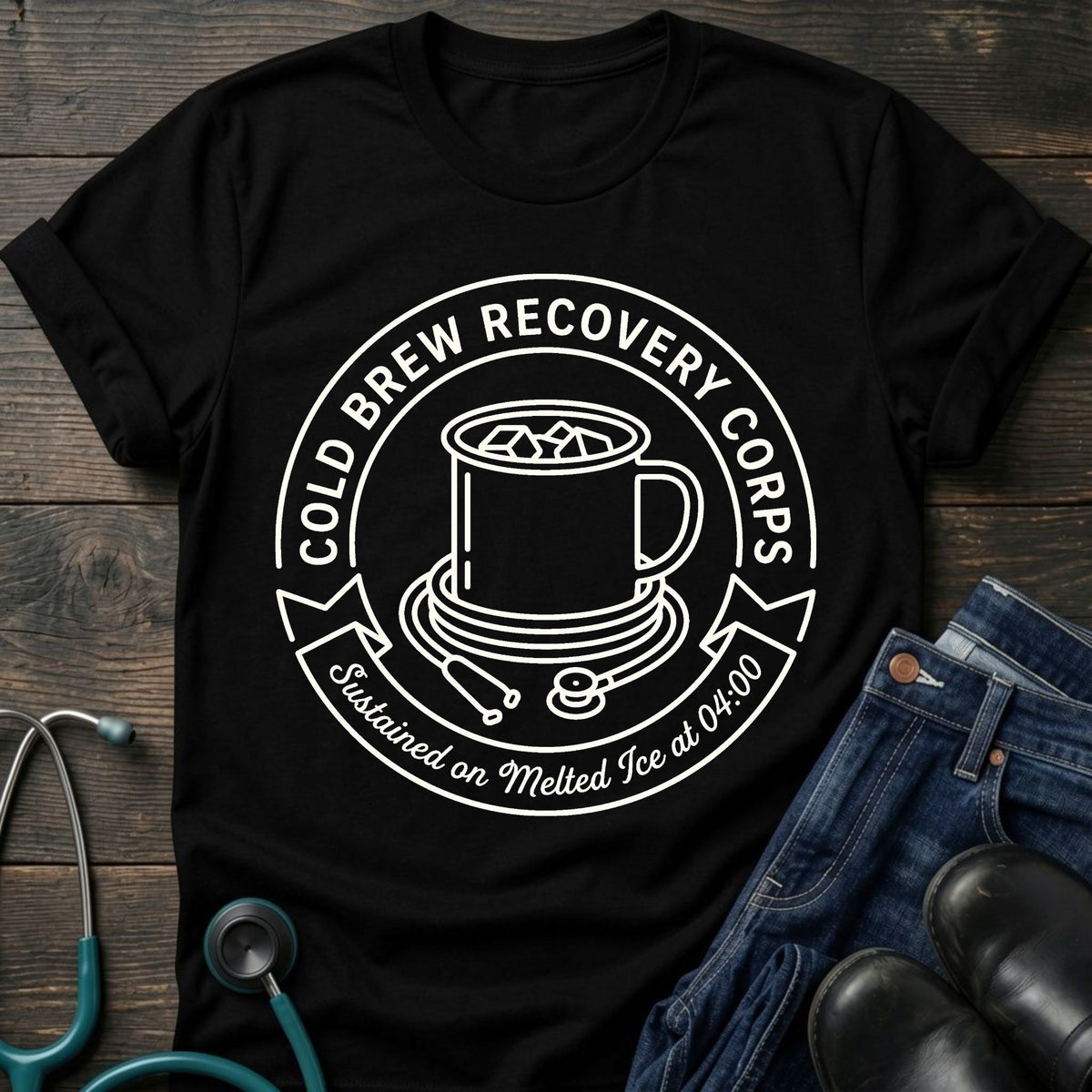 Cold Brew Recovery Corps Nurse Tee