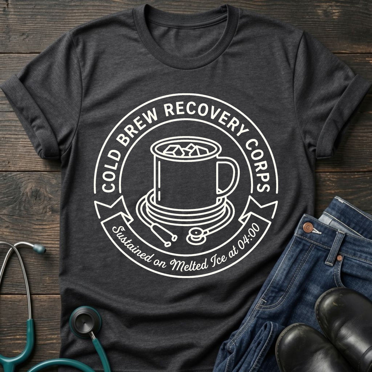Cold Brew Recovery Corps Nurse Tee