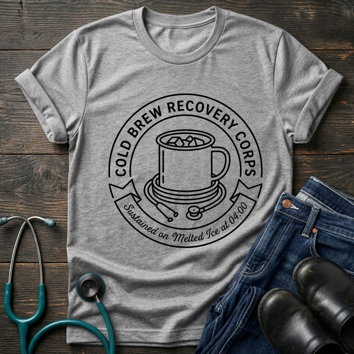 Cold Brew Recovery Corps Nurse Tee