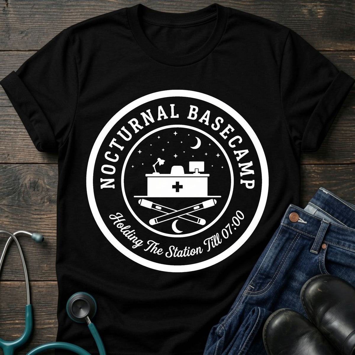 Nocturnal Basecamp Night Shift Nurse Tee