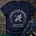Saline Fluid Reserve Nurse Tee — Hydrating the Shift One Flush at a Time
