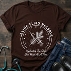 Saline Fluid Reserve Nurse Tee — Hydrating the Shift One Flush at a Time