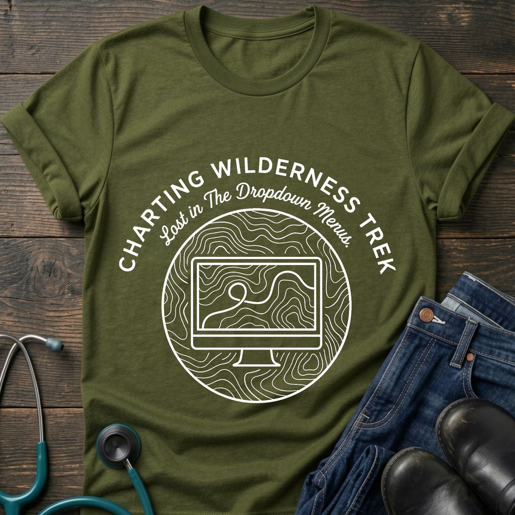 Charting Wilderness Nurse Tee — Lost in the Dropdown Menu
